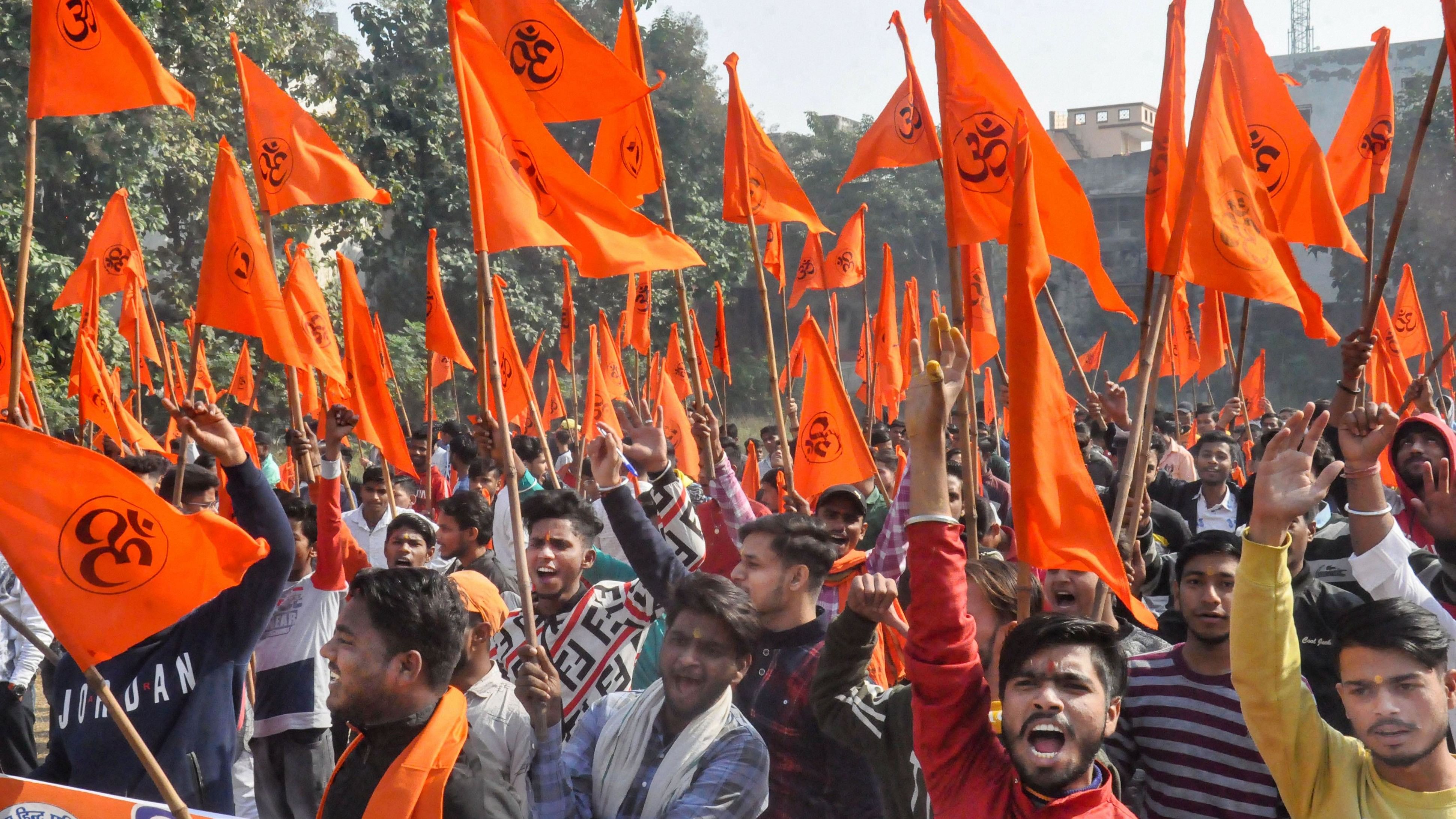 <div class="paragraphs"><p>Picture showing Bajrang Dal workers.</p></div>